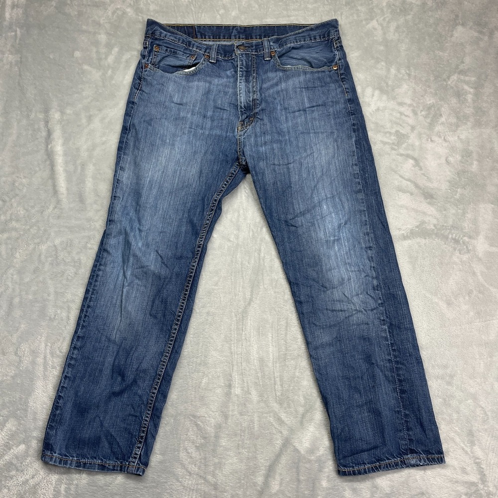 Levi's Jeans Mens 36x29 Blue Denim Medium Wash Red Tab Straight Leg Streetwear
